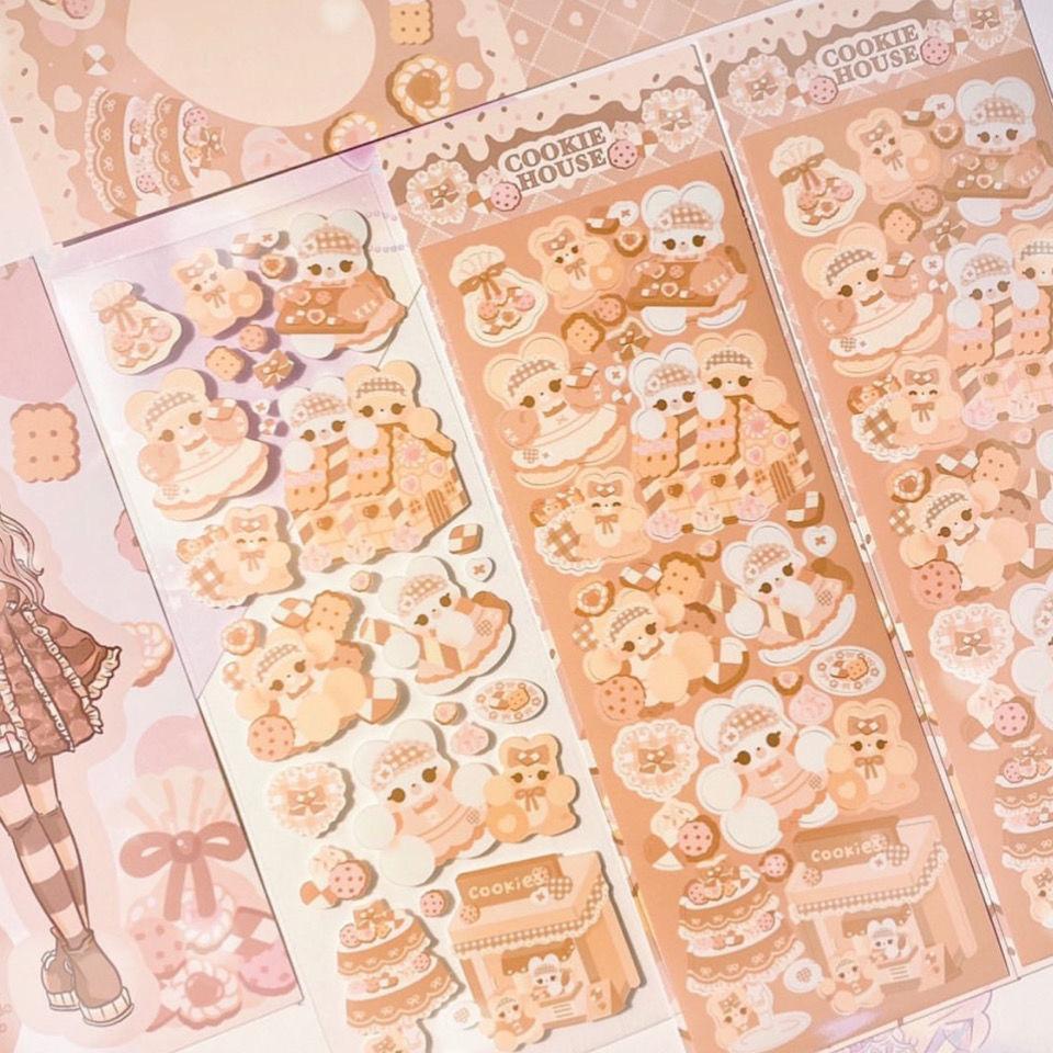 Cartoon Laser Sticker DIY Decorative Material Sticker Google Card Sticker