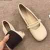 Fashion Shallow Mouth with Skirt Soft Sole Women's Doudou Shoes Spring New Late Evening Wind Flat Bottom Gentle Single Shoes Women