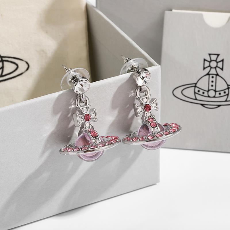 Комплект колье и серег «Императрица Цыси Сатурн Градиентный Бриллиант Сфера» для женщин