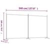 VidaXL Room Divider 2 Panels Folding Room Separator Privacy Screen Partition Living Room Decoration 350274