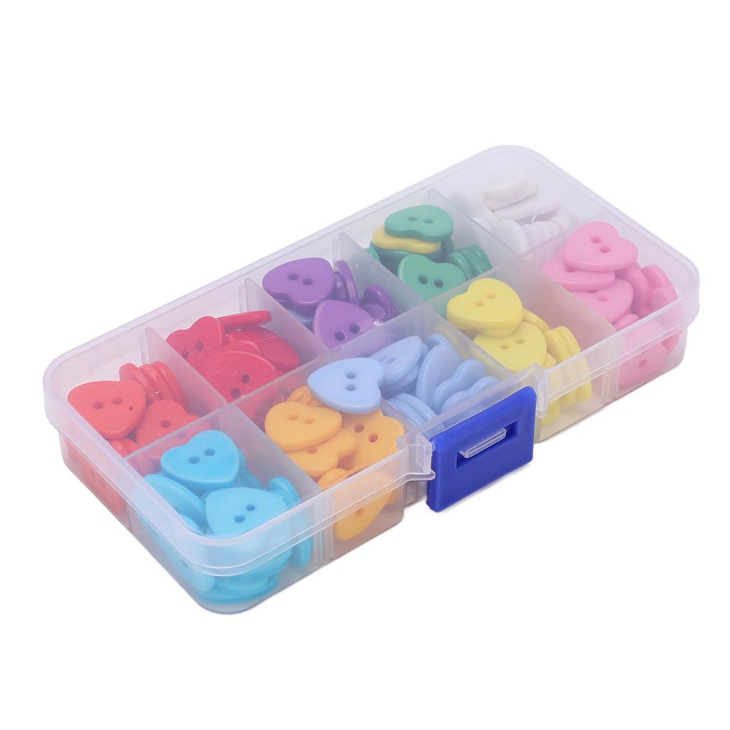 180 Pcs Mixed Color Resin Buttons 15mm Durable Children Sweater Shirt Buckle for Clothing Sewing