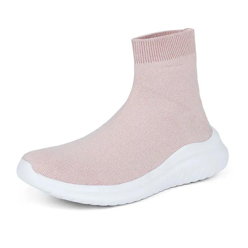 Fashion Men Sock Shoes Stretch Slip-On Men's Boots Knit Casual Sneakers for Men Summer 2025 Trendy Mesh Breathable Walking Men's Shoes