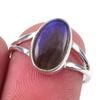 Natural Labradorite Gemstone Handmade 925 Solid Sterling Silver Ring Size 7 G8z40