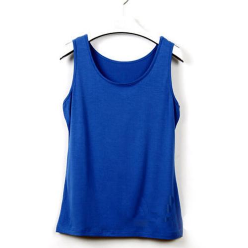 Sleeveless Sexy Vest Women Solid Color Thin Camisole Ladies Round Neck Summer Straps T-shirt