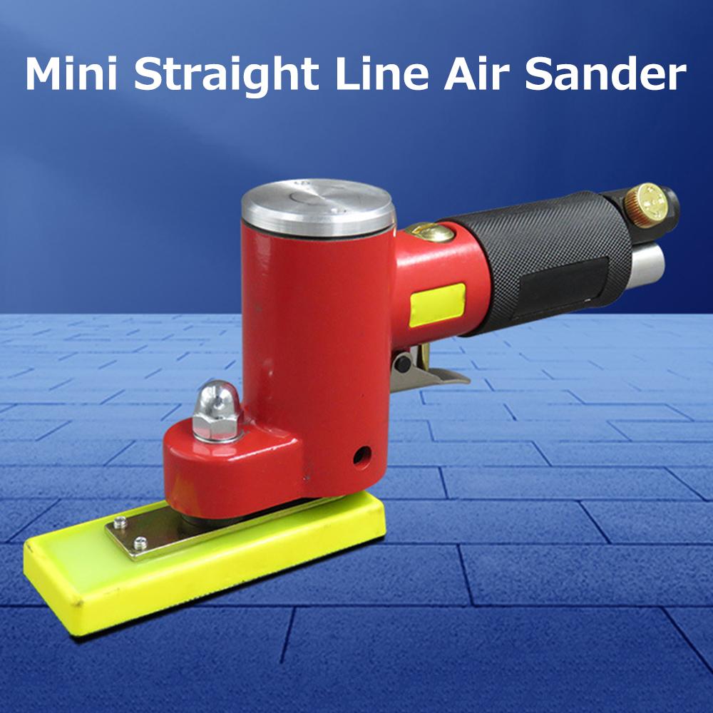 Mini Straight Line Air Sander with 2 Sanding Pads Random Orbital Pneumatic Sander Air-operated