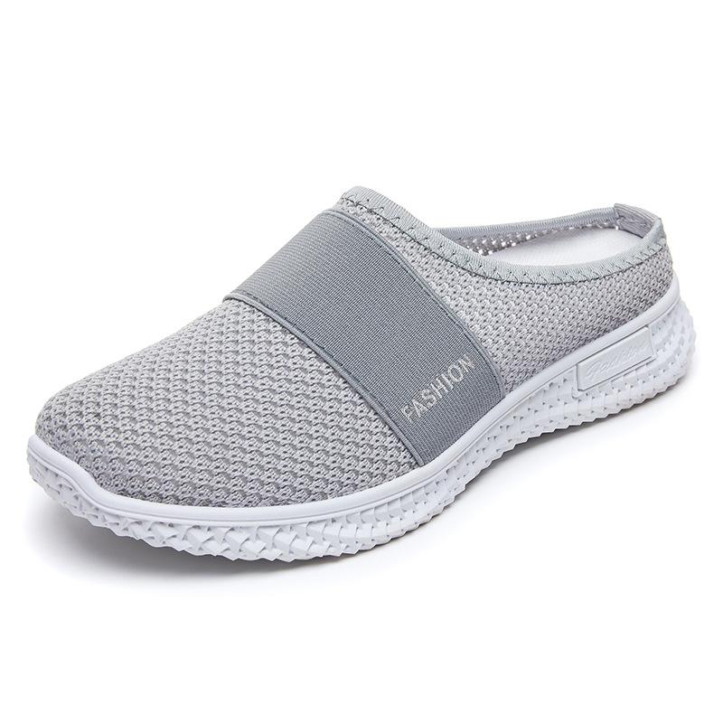 Fashion Women Walking Shoes Cushion Slip-On Orthopedic Diabetic Ladies Platform Mules Mesh Lightweight Slipper Wedge Female Sneaker