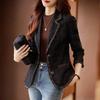 Women's Spring and Autumn Long-sleeved Temperament and Elegant Two-button Blazer