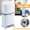 20L/40LConvenient Garbage Bucket Sorted Waste Bin With Wheel Plastic Kitchen Trash Can Corner Recycle Bin Press Open New