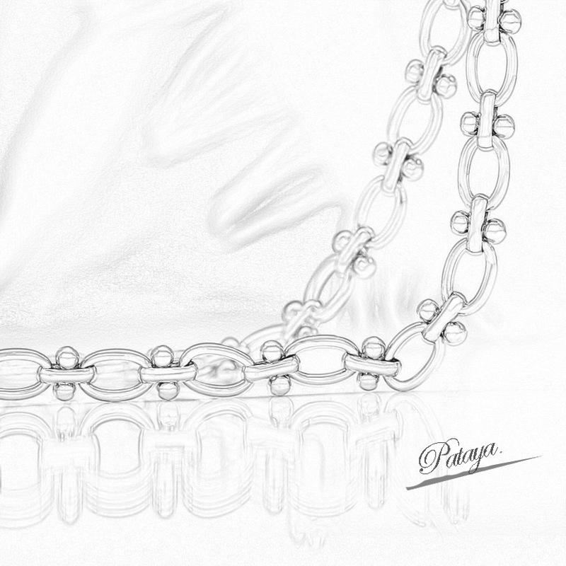 Fashion O Style Chain Bracelet Necklace Rose Gold Color Preservation Electroplated Copper Chain Bracelet Necklace Chain Friends Gifts