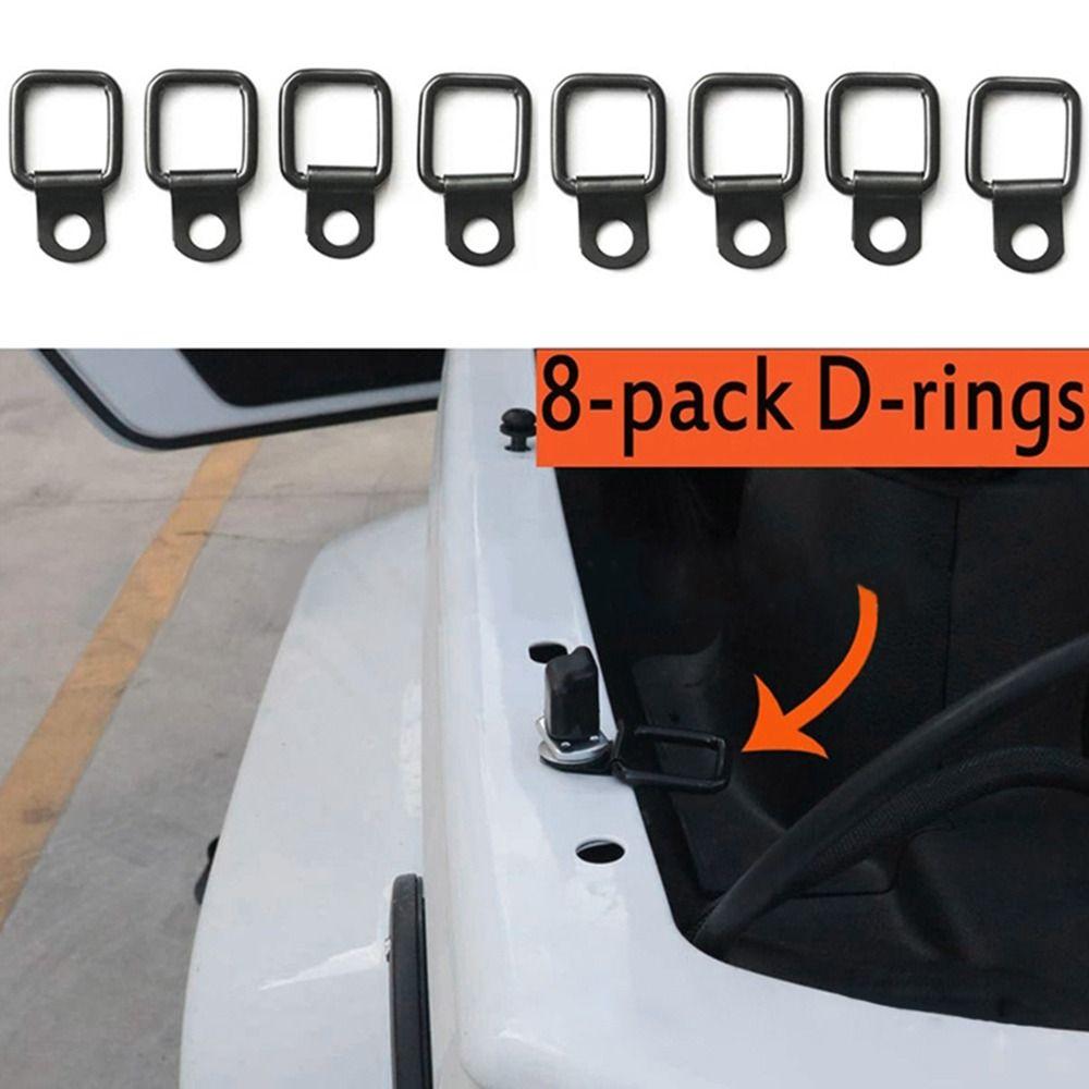 8Pcs RV Cargo Hook Tie Down Ring Metal Pull Hook Lashing Ring Heavy Load D Ring Trailer Anchors