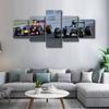 5Pcs F1 Racing Car House Sports Car 5 Pieces Canvas Art Poster HD Print Room Decor Pictures Paintings Wall Modern Home Decor