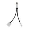 Adapter Charger Audio Cable 2 In 1 Charge To 3.5 Mm Jack Headphone Aux Converter for Apple Iphone 7 8