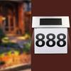 Stainless Steel LED Address Sign Rainproof Solar Lights for Outside Home Door Number Lights  Garden