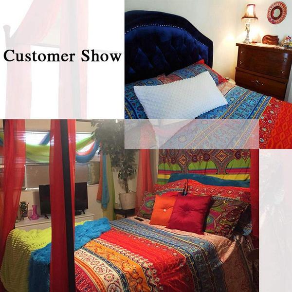 Bohemian Quilt Cover Indian Reversible Comforter Cover Flower Coverlet Cover Bedding Bedclothes Boho Duvet Cover Set