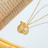 Light Luxury Niche Design Pearl Money Bag Pendant Necklace Women's Good Luck Jewelry