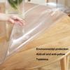 Transparent Dining Table Mat Thickened Visible Round Table Protector Oilproof Non-Slip Heat