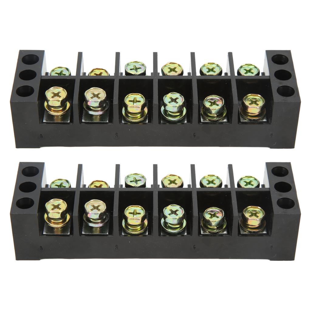 Terminal Strip Block Large Current Easy Wiring Ground Circuit Terminal Block 600V 60A 6 Positions