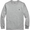 Polo Logo Embroidered Solid Color Crew Neck Long Sleeve Sweater Kids Sweater Gray 323854677-069