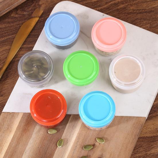1/4/6Pcs Snack Containers Small Food Storage Cups with Lids BPA Free Reusable Sauce Condiments Salad Containers