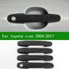 FOR 2004-2017 TOYOTA VIOS Black Car Door Handle Cover Trim 2005 2006 2007 2008 2009 2010 2012 2013 2014 2015 2016 2017