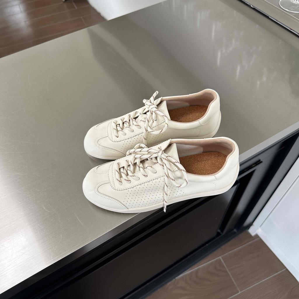 Star with the Same Round Head Contrasting Colors Casual Versatile Little White Shoes Fashionable and Comfortable Breathable Lace-up Sports Little Whi