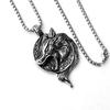 Vintage Viking Wolf Head Stainless Steel Necklace Men'S Pendant Punk Necklace Accessories