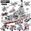 Building Set Toy 1068pcs Construction Cruiser Ocean Ship Building Toy for 6 Years Up Boys 25 Models Engineering