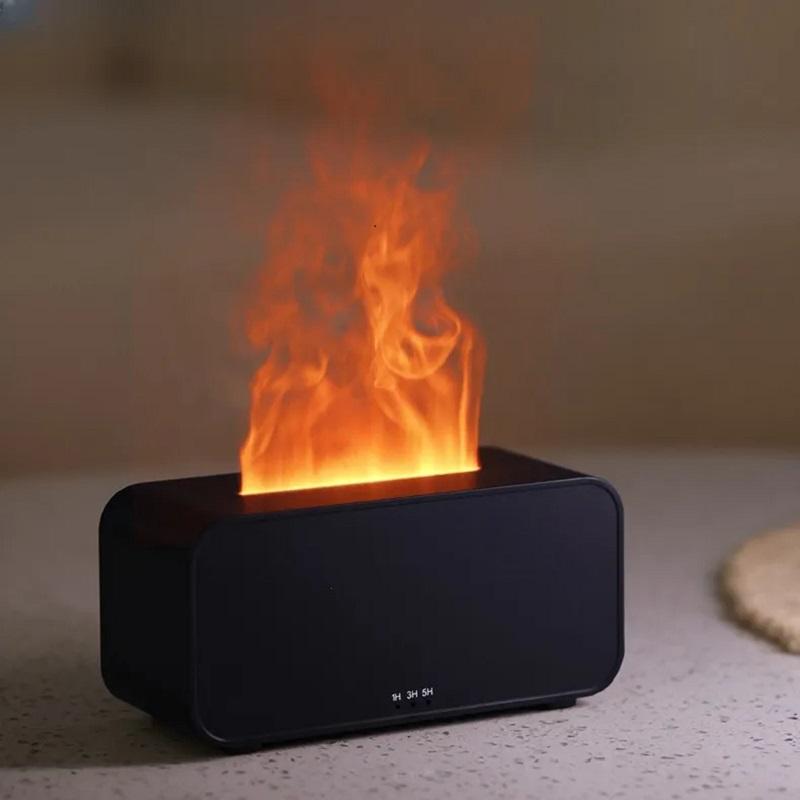 Air Aroma Humidifier Diffuser Essential Oils Humidifiers Mini Flame Automatic Fragrance Diffuser Home Humidifier With LED Light