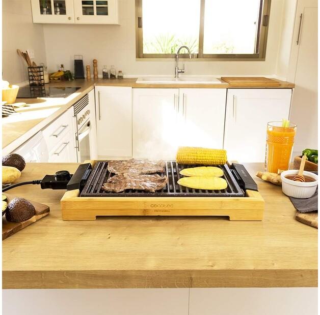 Electric Grill Cecotec Tasty & Grill 2000 Bamboo LineStone (03092)