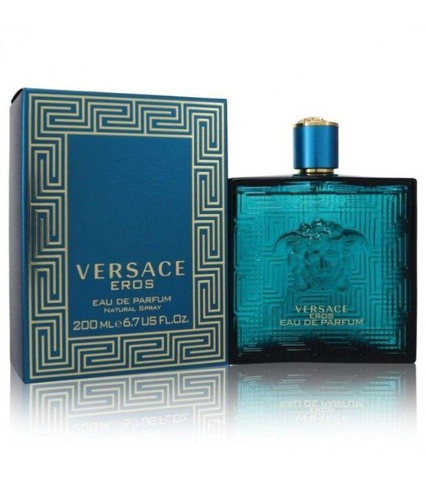 Eau De Parfum - Versace - Eros - 200 Ml - Fougère - Notes De Menthe Et Pomme Verte