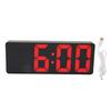 Digital Alarm Clock Electronic Desktop Clock with Temperature Display Voice Control Rectangle LED