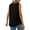 2024 Women's Sleeveless Square Collar Vest T-Shirt, Solid Color Swallowtail Suspenders Top