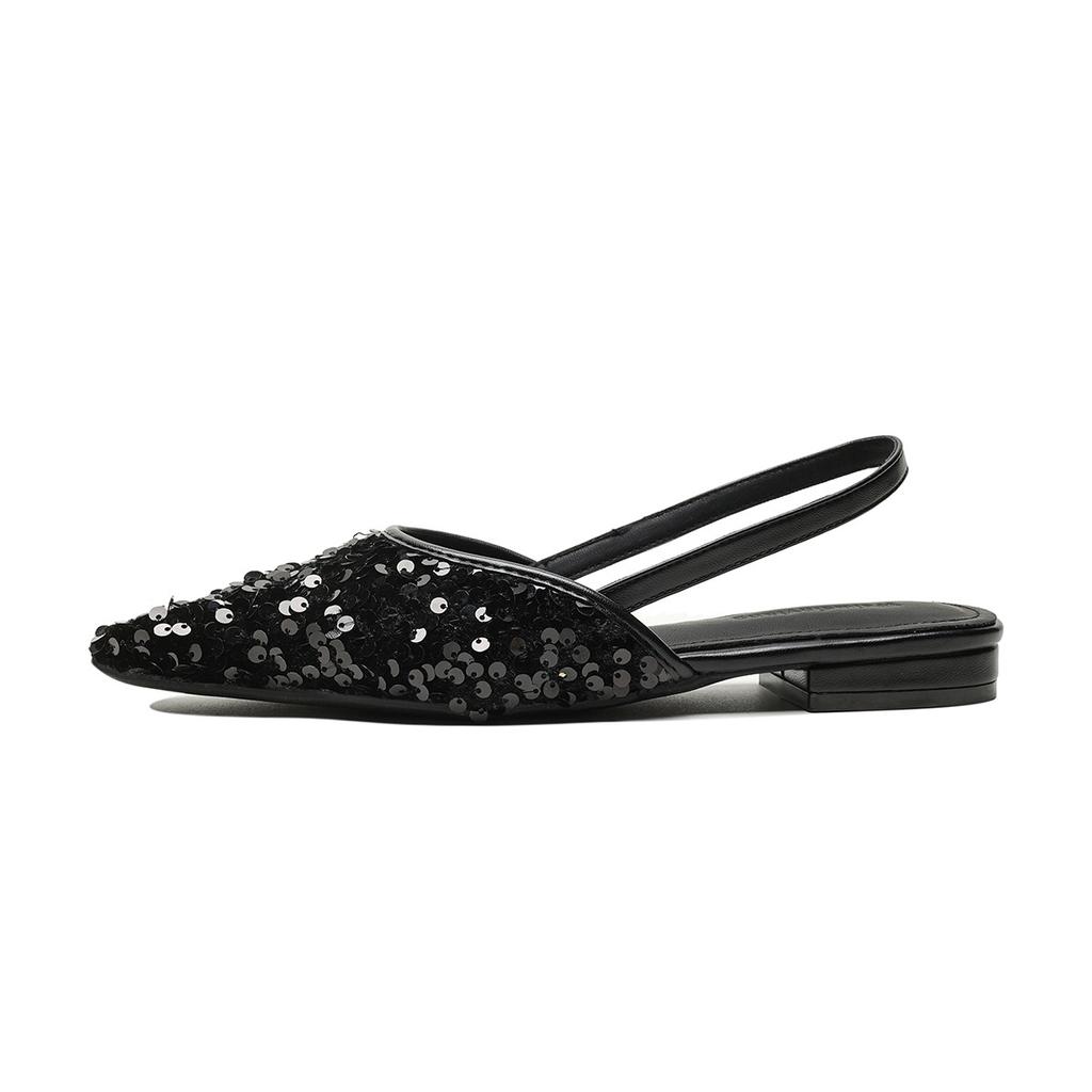 Slippers Women's Summer Shoes Sequined Pointy Flats