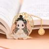 Vintage Hua Cheng Pendant Fringed Xie Lian Metal Tian Guan Ci Fu Bookmark Book Markers Stationery