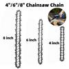 4/6/8 Inch Mini Steel Chainsaw Chain Electric Chainsaw Chains Used for Logging and Pruning Chainsaw Parts