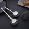 Stainless Steel Long Handle/Short Handle Cast Iron Pan Scrubbers Brush Household Stove Kitchen Specific Steel Wire Ball Cleaning Brush