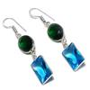 London Blue Topaz Handmade 925 Sterling Silver Jewelry Earring 2.01" J8m01