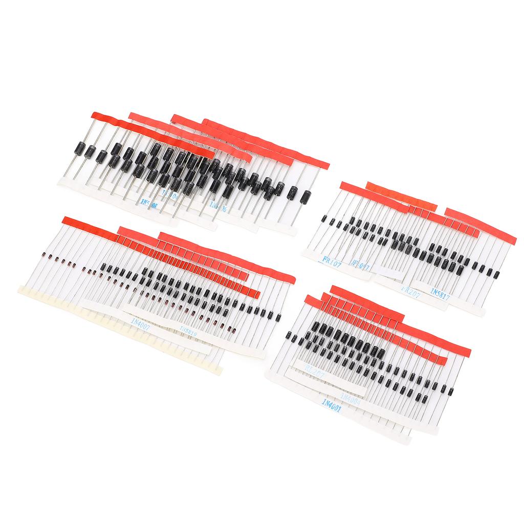 200PCS Rectifier Diode Assorted Kit Semiconductor Low Noise High Stable Rectifier Diode for
