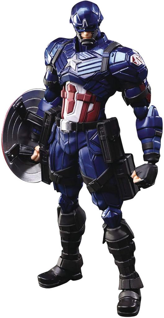 Marvel Universe Valiant Bring Arts DESIGNED BY TETSUYA NOMURA Captain America PVC Painted Movable Figure APR208844