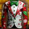 Man Business Christmas Party Series Fake Suit Fashion Interesting 3d Printed Long Sleeve Crew Neck Trend Plus Size Clothing