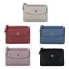 Multifunctional Leather Coin Purse Square Short Credit Card Holder Zipper Short Wallet  Travel