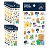 Kakao Friends Little Friends Transparent Stickers, B Type, 8 Pcs., Koreas Best Character