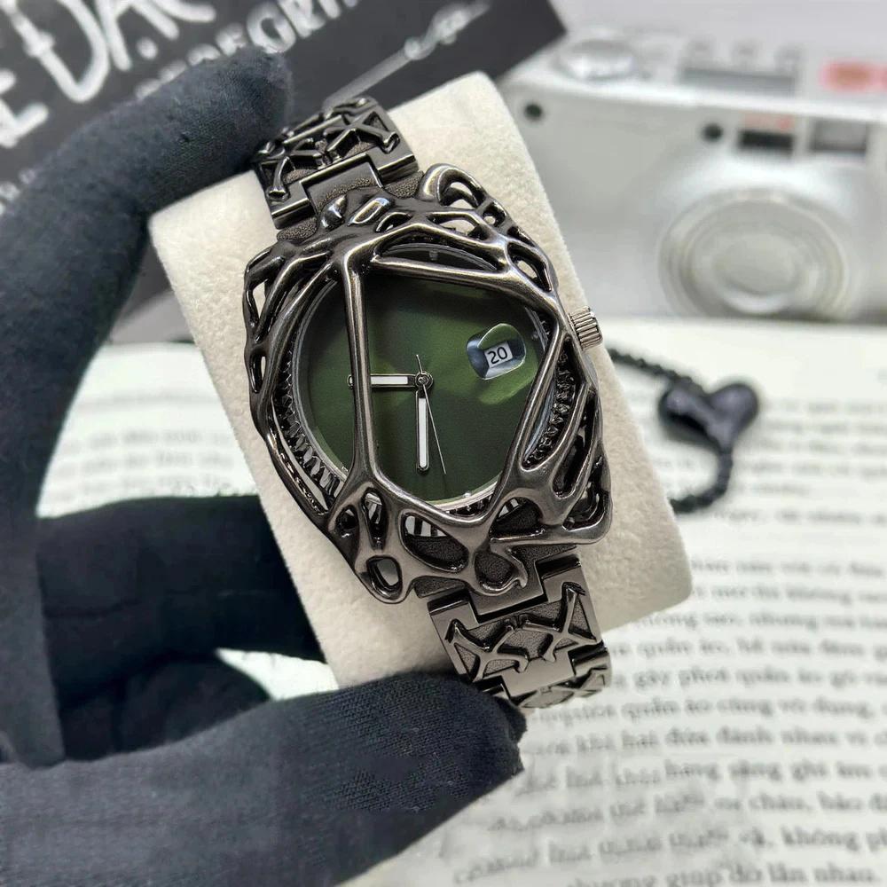 All Silver Unique Style Personalize Quartz Watch Men AAA High Quality Alabaster Fashion Unisex Hot Sell Unique Creative Clock