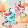 Scene Experience Portable Practical Cartoon Kids Supermarket Shopping Groceries Cart Trolley Parent-child Game Toy