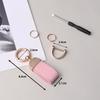 Cute Small Keychains for Women Rose Golden Metal Ring Clasp Keychain with Mini Screwdriver Bag Decoration Pendant