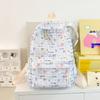 New Cute Flower Backpack Cartoon Kitten Student Schoolbag Simple Casual Junior High School Backpack