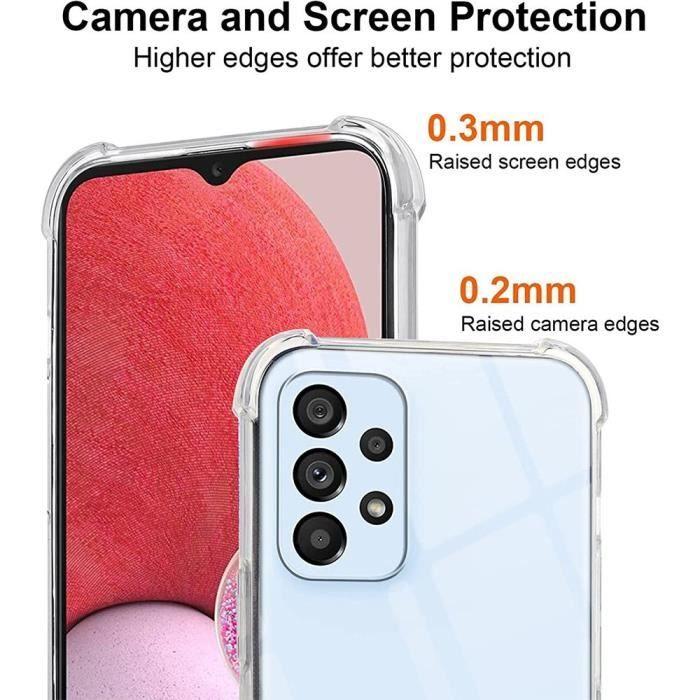 Coque pour Samsung Galaxy A34 5G - Protection Renforcé TPU Antichoc avec Cordon Noir