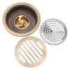 Round Shower Drain Vintage Style Robust Wearproof Sturdy Circle Floor Drain for Bathroom Garage