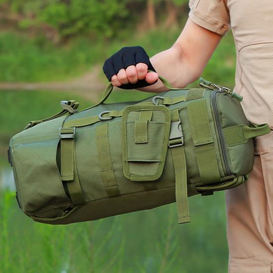 Fishing Backpack with Rod Holder Large Capacity Waterproof Oxford Cloth Outdoor Camping Hiking Hunting Fishing Gear Accessories Storage Bag