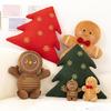 Christmas Plush Doll Cute Christmas Tree Gingerbread Man Doll Pillow Soft Sofa Cushion Ornament Fluffy Cartoon Stuffed Animal Pillow Toy Holiday